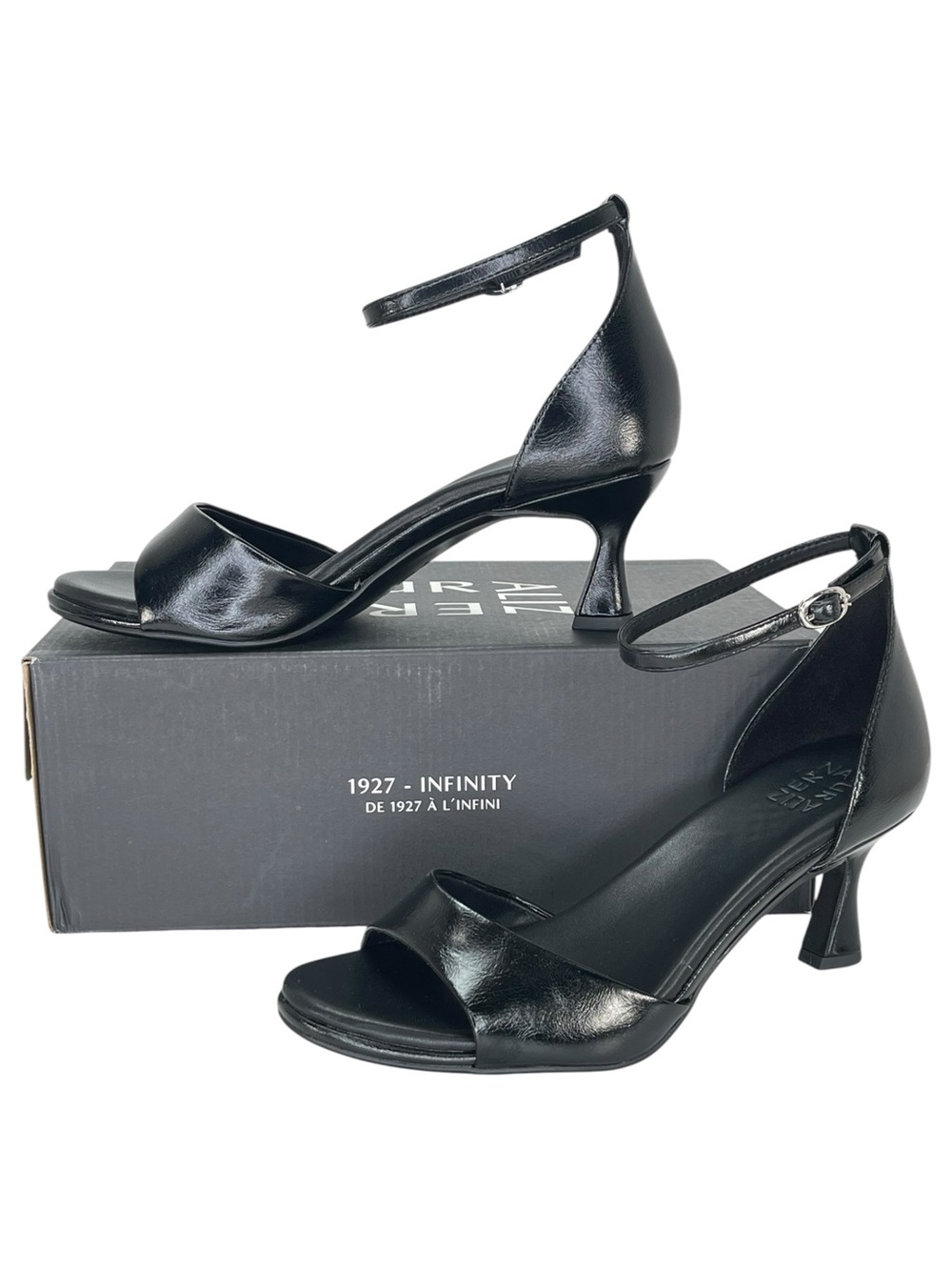 Naturalizer Jules Black Faux Leather Womens Heels Size 8.5W